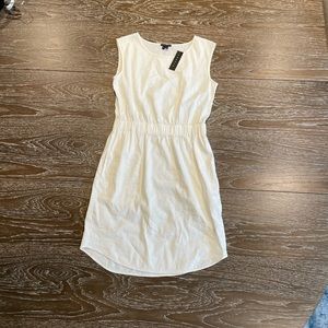 Theory NWT off white linen dress size small